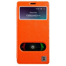 Буклет Xoomz для Xiaomi Redmi Note Litchi Pattern (оранжевий)