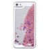 Чехол-накладка Windigital для iPhone 4/4S Water with Glitter (розовый)