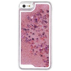 Чехол-накладка Windigital для iPhone 4/4S Water with Glitter (розовый)
