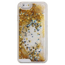 Чехол-накладка Windigital для iPhone 6/6s Water with Glitter (золотой)